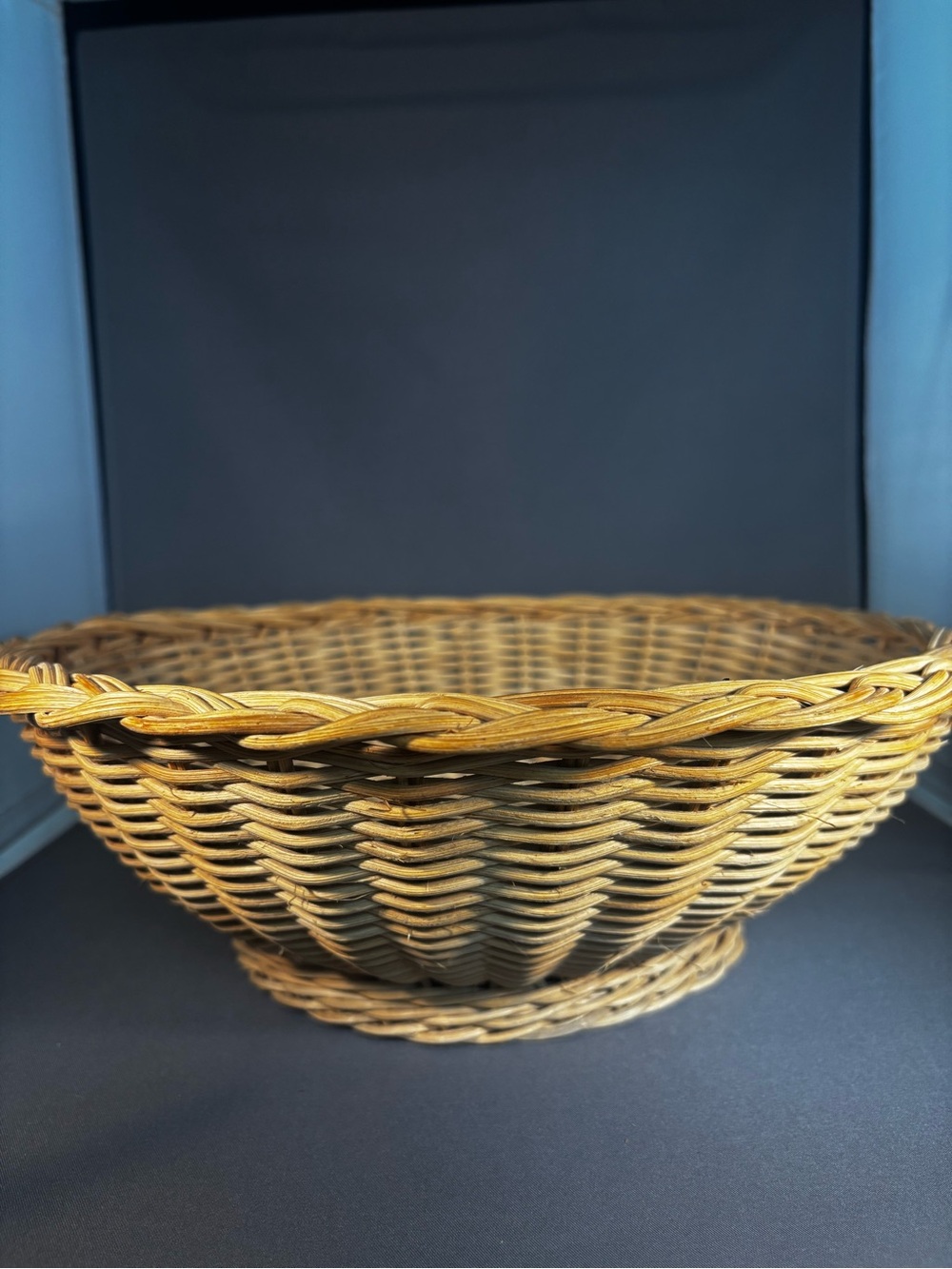 Vintage Wicker Basket Bowl